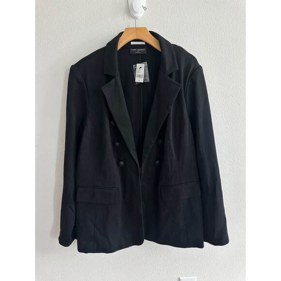 Lane Bryant Women’s Classic Black Silhouette Double Breasted Blazer‎ NWT Sz 18 - Picture 3 of 8